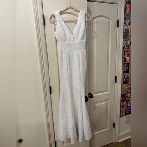 Xtraordinary White Textured Maxi Dress